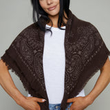 Sasha Bandana Scarf - Chocolate