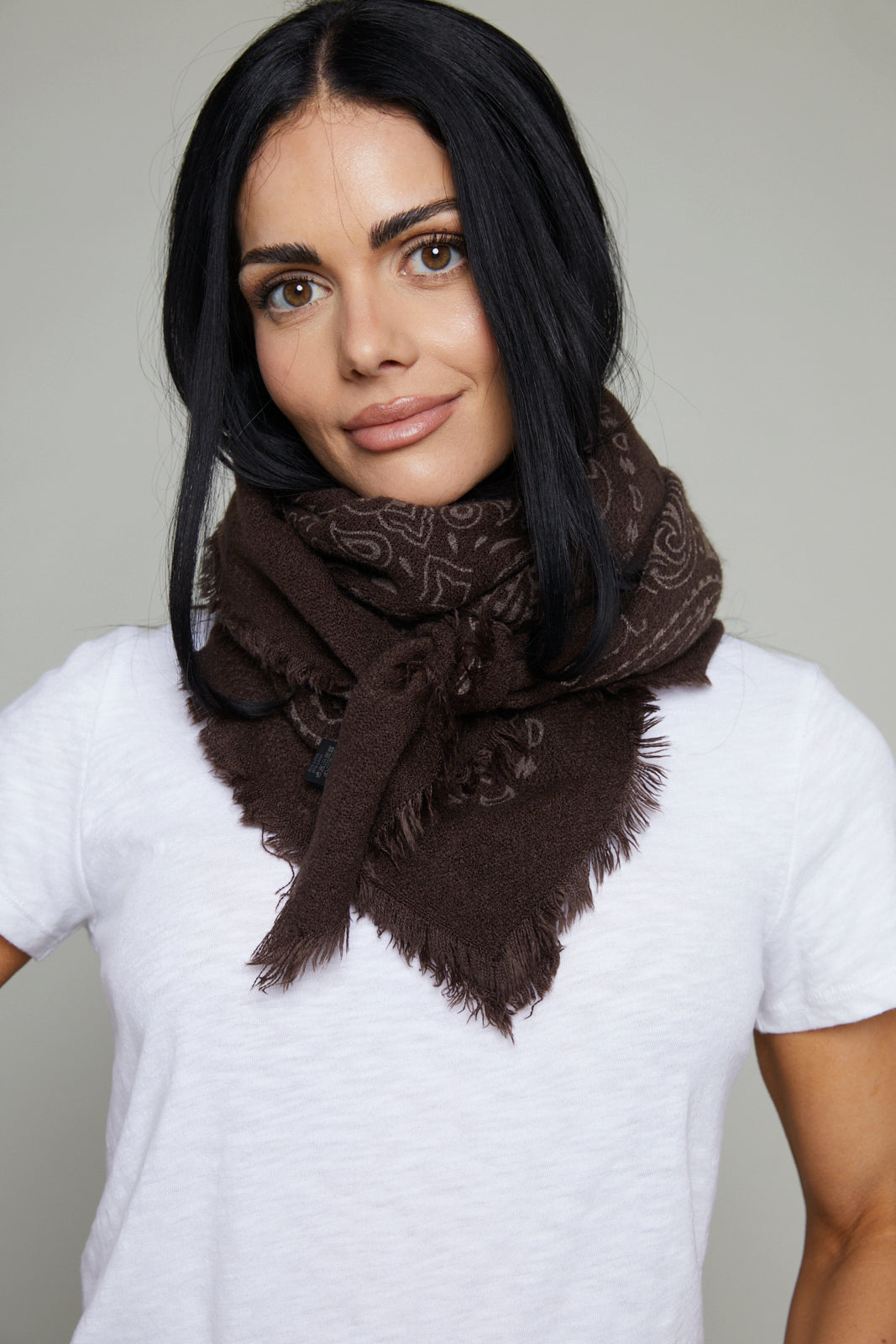 Sasha Bandana Scarf - Chocolate