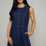 Kamari Denim Shift Mini Dress