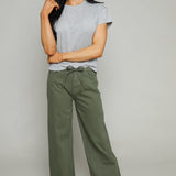 Julien Relaxed Drawstring Jean - Olive