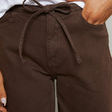 Julien Relaxed Drawstring Jean - Dark Roast