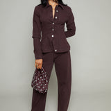 Cambria Cinched Peplum Denim Jacket