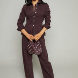 Cambria Cinched Peplum Denim Jacket
