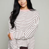 Tate Contrast Striped Pullover Sweater