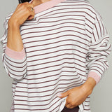 Tate Contrast Striped Pullover Sweater