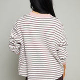 Tate Contrast Striped Pullover Sweater