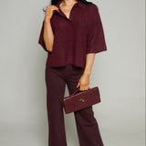 Lana High Rise Wide Leg Jeans - Claret