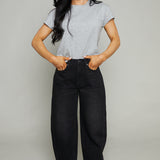 Rey High Rise Relaxed Barrel Jean