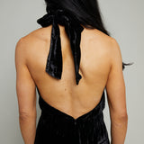 Lorena Halter Velvet Jumpsuit