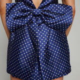 Evie Polka Dot Satin Mini Dress