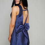 Evie Polka Dot Satin Mini Dress