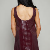 Monaco Croc Faux Leather Mini Dress