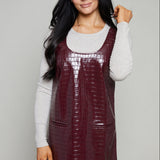Monaco Croc Faux Leather Mini Dress