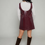 Monaco Croc Faux Leather Mini Dress
