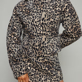 Santana Leopard Jacquard Mini Skirt