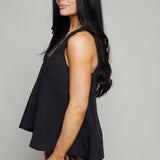 Angelica V Neck Peplum Top