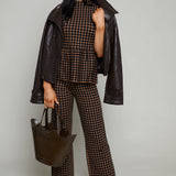 Hope Houndstooth Knit Ankle Pants