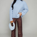 Nilsa Polka Dot Ruffled Pants - Brown