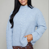Tammy Cable Knit High Neck Sweater
