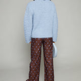Nilsa Polka Dot Ruffled Pants - Brown
