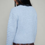 Tammy Cable Knit High Neck Sweater