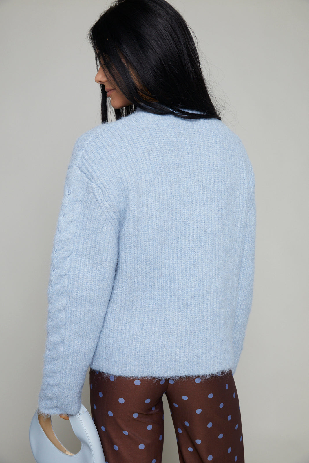 Tammy Cable Knit High Neck Sweater