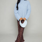 Tammy Cable Knit High Neck Sweater