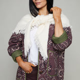 Jessie Fringed Triangle Scarf - Cream