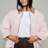 Rosalina Oversized Pink Denim Jacket
