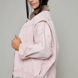 Rosalina Oversized Pink Denim Jacket