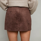 Buffy Faux Suede Mini Skort