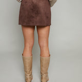 Buffy Faux Suede Mini Skort