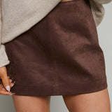 Buffy Faux Suede Mini Skort