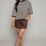 Hailey Striped Quarter Sleeve Sweater