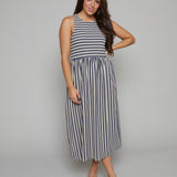 Tawyna Striped Knit Midi Dress
