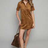 Levi Faux Suede Mini Dress
