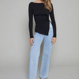 Bonnie Textured Asymmetrical Top