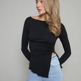 Bonnie Textured Asymmetrical Top