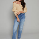 Rebecca Off The Shoulder Tie Front Sweater