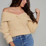Rebecca Off The Shoulder Tie Front Sweater