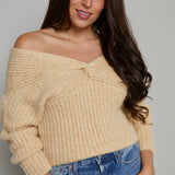 Rebecca Off The Shoulder Tie Front Sweater