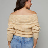 Rebecca Off The Shoulder Tie Front Sweater