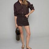 Selena High Rise Corded Mini Skirt