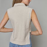 Polly Boucle Quarter Zip Vest