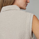 Polly Boucle Quarter Zip Vest