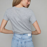 Lindsey Slub Tee - Heather Grey