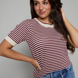 Tabby Striped Open Knit Sweater