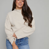 Greer Boucle Knit Sweater - Buff