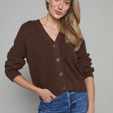 Carmina Relaxed  V Neck Cardigan