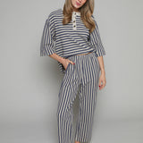 Catherine Straight Striped Pants